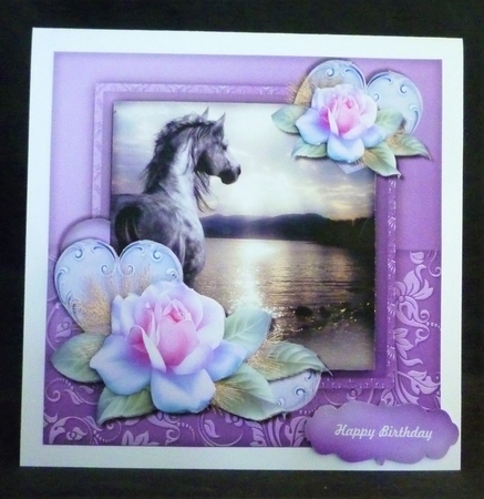 Beautiful Horse & Roses Mini Kit by Michelle Chivers