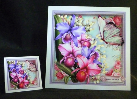 The Orchid Posie Card Front Kit by Michelle Chivers