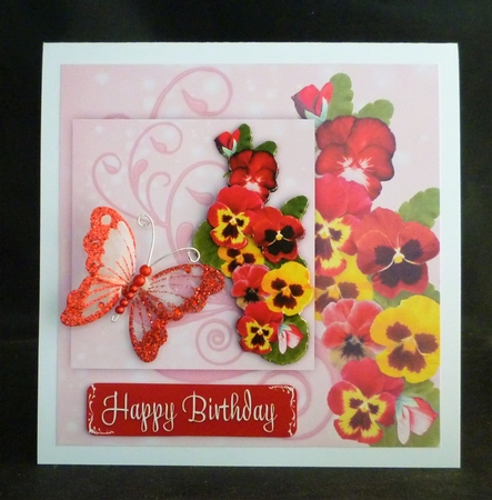 Red Pansies Mini Kit by Michelle Chivers