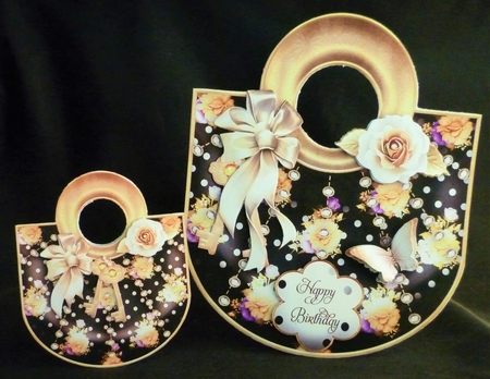 Polka Flower Handbag Card Mini Kit by Michelle Chivers