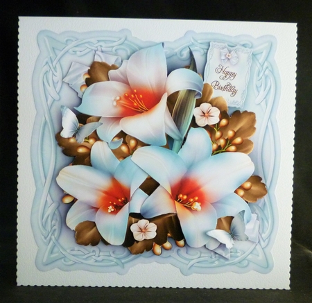 Blue Lilies Card Mini Kit by Michelle Chivers