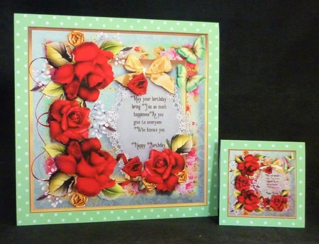 Velvet Red Rose Card Front Kit by Michelle Chivers