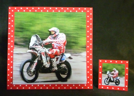Sport - Bike Racing 2 Dakar - 3D Decoupage + Insert & Tag by Michelle Chivers