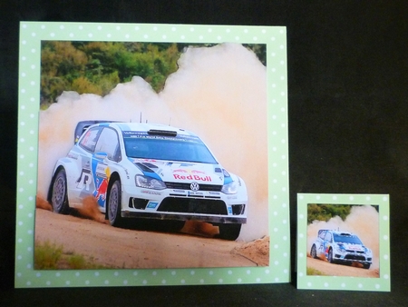 Sport - Rally Racing Car Dakar - 3D Decoupage + Insert & Tag by Michelle Chivers