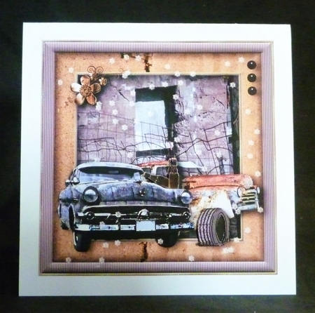 Old & Rusty in the Snow Card Topper by Michelle Chivers