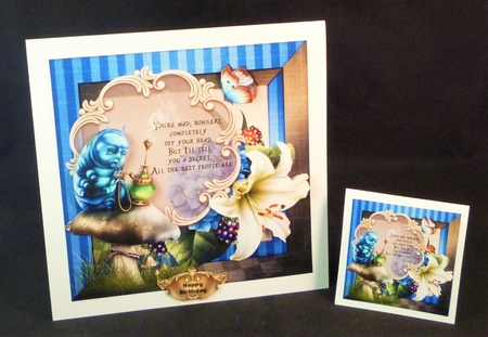 Wonderland Youre mad bonkers completly off your head  topper rabbit 916 by Michelle Chivers