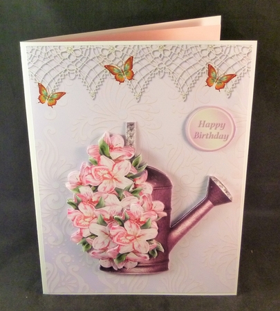Step By Step Pink orchids & Watering Can by Michelle Chivers