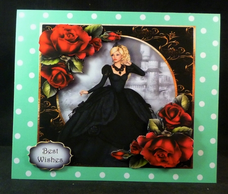 The Princess & The Castle - Red Roses 8x8 by Michelle Chivers