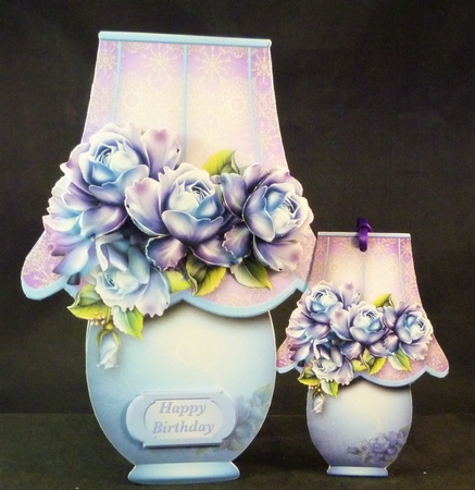 Blue Roses - Lamp Card Mini Kit by Michelle Chivers