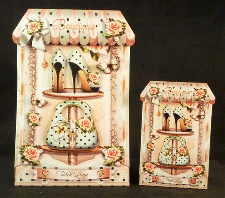 Soft Polka Dot Boutique Shaped Card Kit by Michelle Chivers