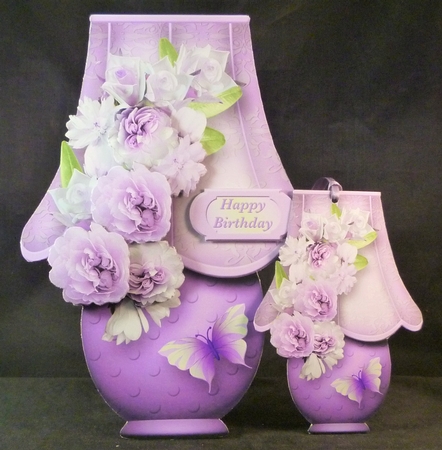 Lilac and White Posy - Lamp Card MIni Kit by Michelle Chivers