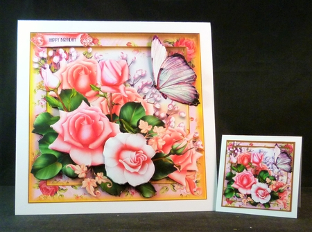Gorgeous Blush Rose Flutter Card Front Kit by Michelle Chivers