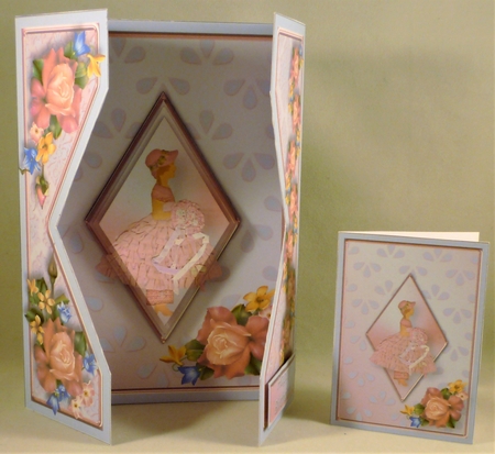 Crinoline Girl - Diamond Gatefold Card Mini Kit by Michelle Chivers