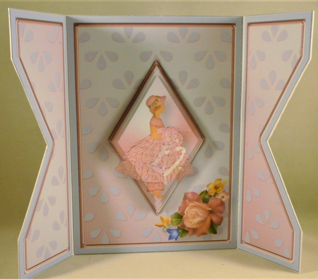 Crinoline Girl - Diamond Gatefold Card Mini Kit by Michelle Chivers