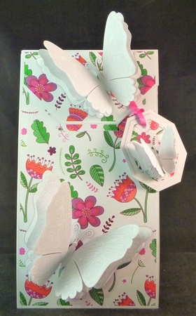Colourful Floral Pattern with Butterflies Card/Money Envelope Mini Kit by Michelle Chivers