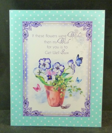 2 Pansy Get Well  Card Fronts by Michelle Chivers