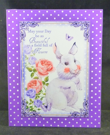 2 Rabbit Thank You/Birthday Card Fronts by Michelle Chivers