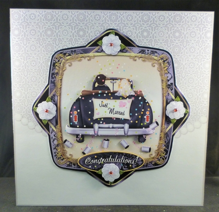 Just Married 7x7 Gold Topper by Michelle Chivers