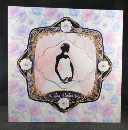 Wedding Day Pink Bride Silhouette Topper by Michelle Chivers