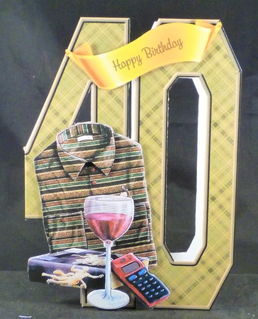 40th Birthday Card Male by Michelle Chivers