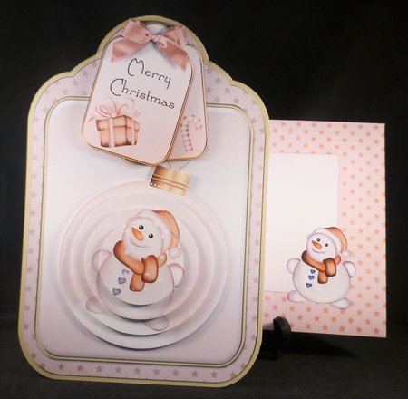 Snowman Bauble Tag Shaped Card Kit by Michelle Chivers