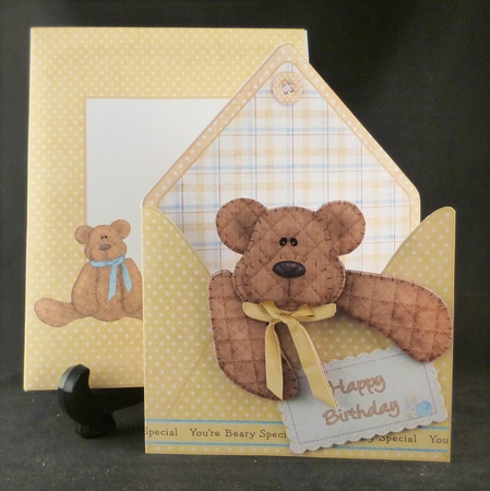 Cuddly Bear Envelope Card by Michelle Chivers