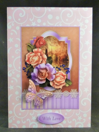 September Sunset Decoupage Card Front by Michelle Chivers