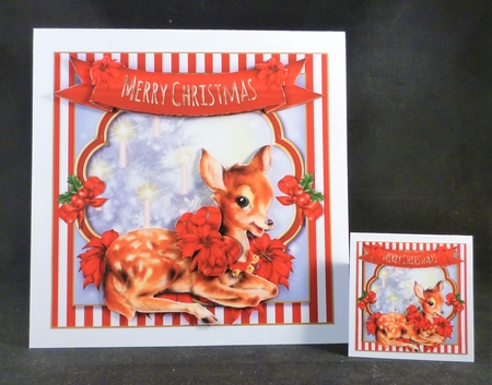 The Christmas Fawn card front kit by Michelle Chivers