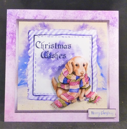 Christmas dog is a 7x7 card by Michelle Chivers
