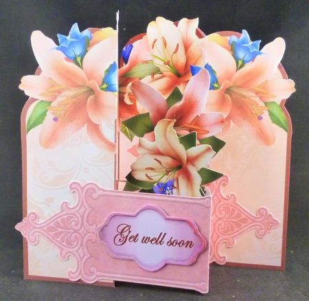 Z-Fold Pop-up  Downton Lilies by Michelle Chivers