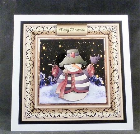 Snowman welcomes winter by Michelle Chivers