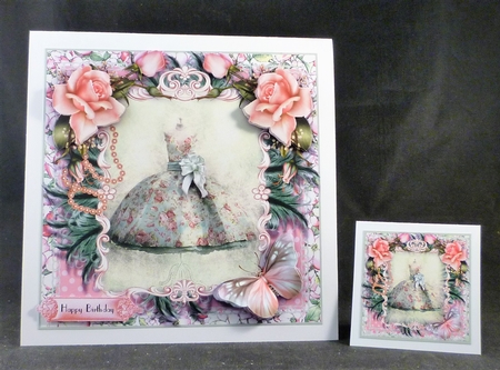 The Shabby Chic Dress Card Front Kit by Michelle Chivers