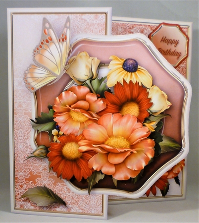 Last of the Autumn Flowers - Offset Octagon Card Mini Kit by Michelle Chivers