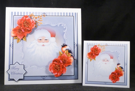 Santa with red flowers by Michelle Chivers
