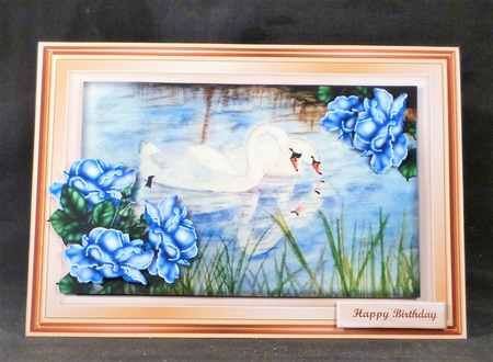 Swan Lake card Topper by Michelle Chivers