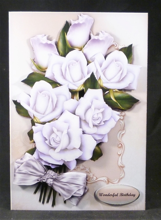 Beautiful Bouquet White Roses Mini Kit by Michelle Chivers