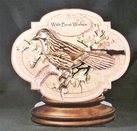 Male card Globe Vintage Birds 1 by Michelle Chivers