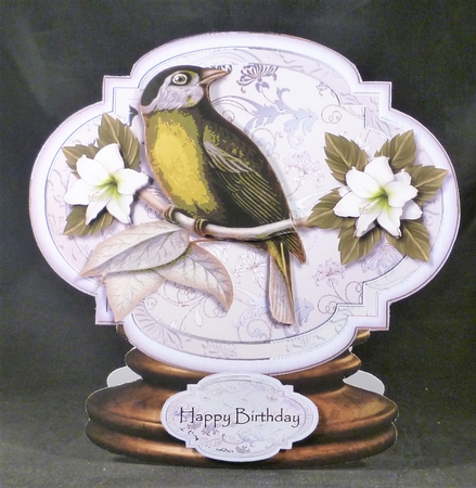 Male card Globe Vintage Birds 3 by Michelle Chivers