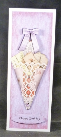 Large DL Card Vintage Handkerchief 3 by Michelle Chivers