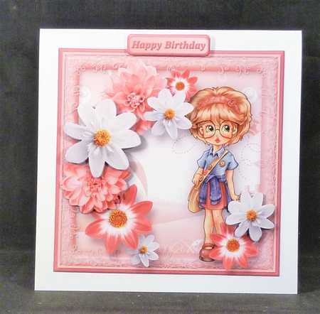 Morning Stroll Decoupage Card Front by Michelle Chivers