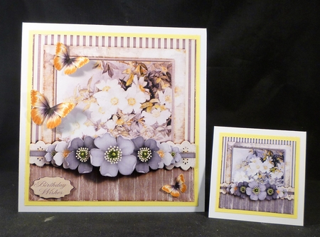 Vintage Butterflies Floral Card Kit 1063 by Michelle Chivers