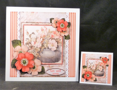 Vintage Stripes and Flowers Card Kit 1070 by Michelle Chivers