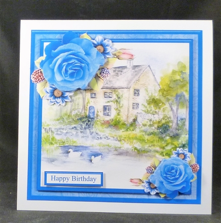River scene card mini kit & floral decoupage by Michelle Chivers