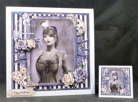 Steampunk Rose Card Front Kit by Michelle Chivers