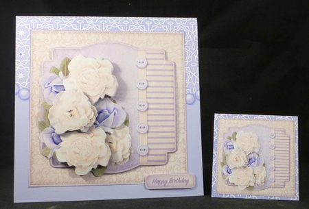 Lilac and Cream Posy - Decoupage Card Mini Kit by Michelle Chivers