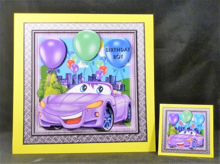 Purple Sports Car by Michelle Chivers