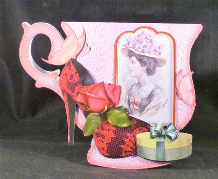 Tea Cup- Vintage Lady and Shoe MiniKit by Michelle Chivers