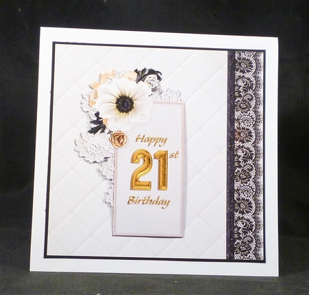 Black & White 21st Birthday Card by Michelle Chivers