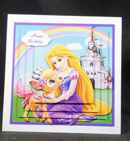 Rapunzel Pyramid Card front 4 Sheet mini Kit by Michelle Chivers