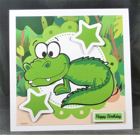 Cute Crocodile 8x8 by Michelle Chivers